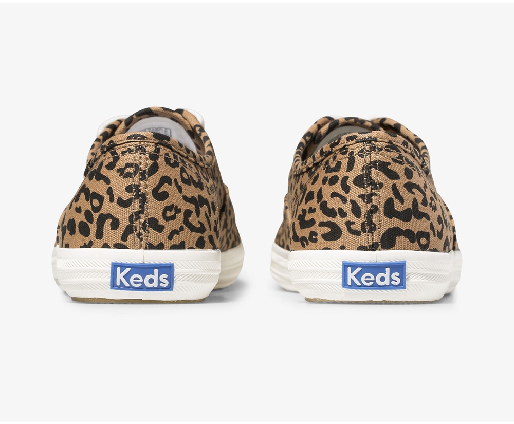 Keds Sneakers Brown - Washable Champion Animal - Womens JLXKAY-362